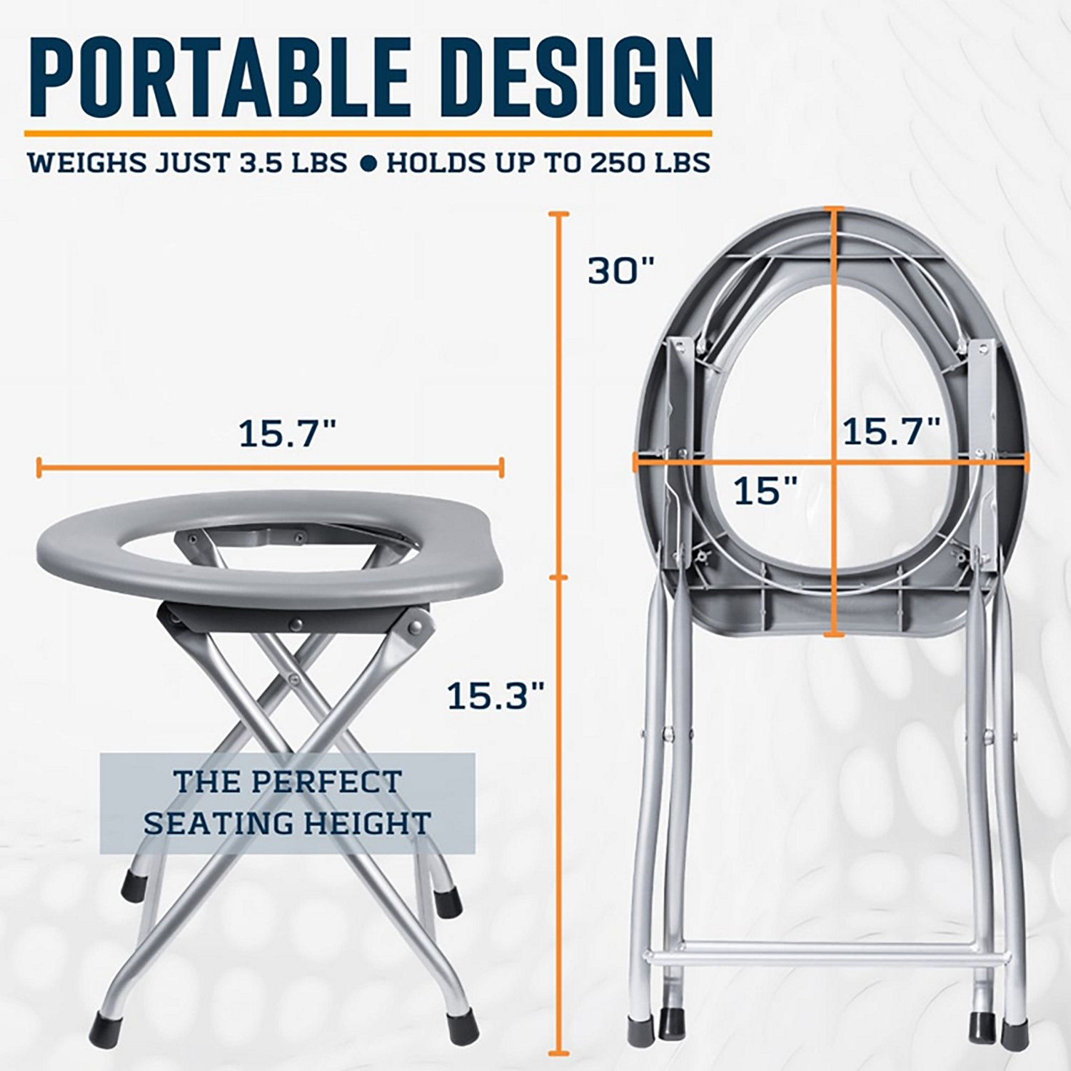 Alpcour Portable Toilet Seat Camping Folding Commode - view number 4