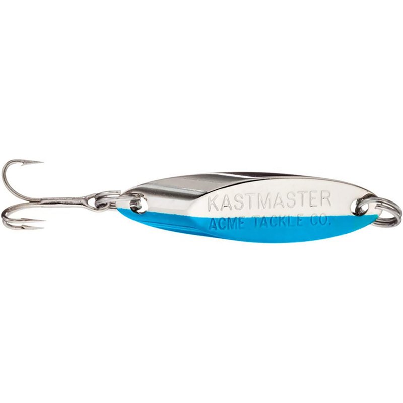 Acme Tackle Kastmaster with Bucktail Teaser Lure, Chrome/Neon Blue