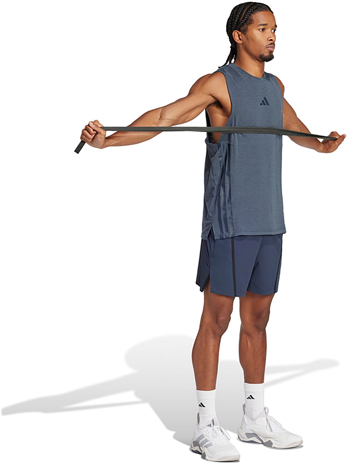 adidas Men's D4T 3-Stripes Tank Top - view number 6