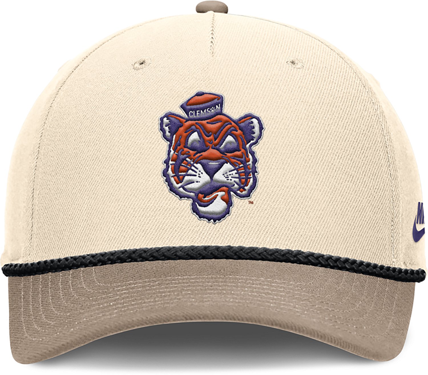 Nike Men's Clemson Tigers Rise Legacy Logo Structured Adjustable Cap - view number 2