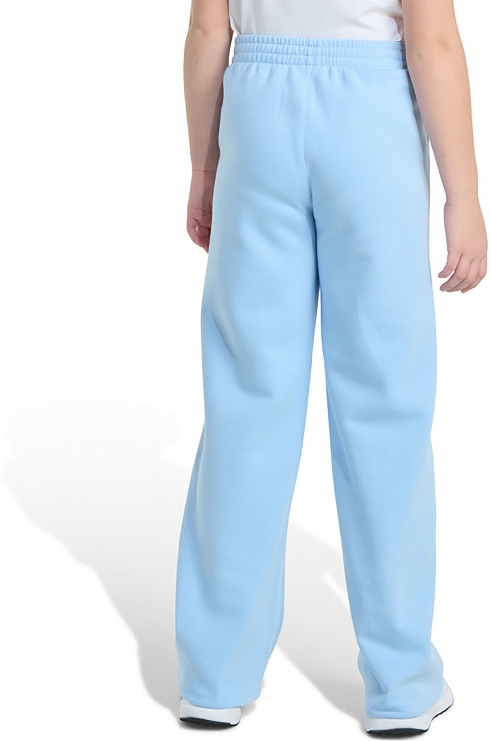 adidas Girls' 3-Bar Embroidery Cotton Fleece Wide Leg Pants - view number 3