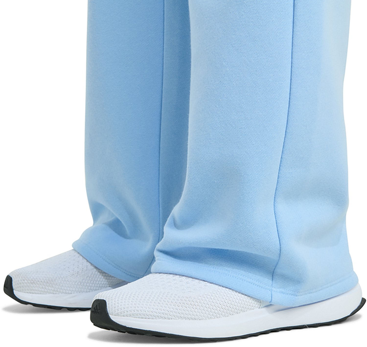 adidas Girls' 3-Bar Embroidery Cotton Fleece Wide Leg Pants - view number 4