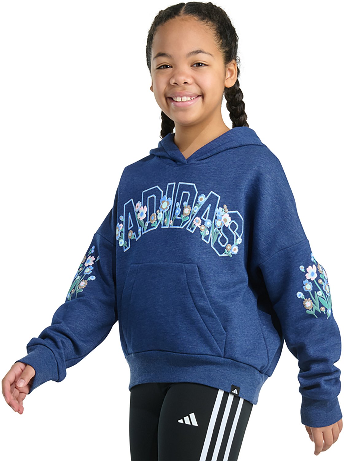 adidas Girls' Multi Graphic Long Sleeve Pullover Hoodie - view number 2