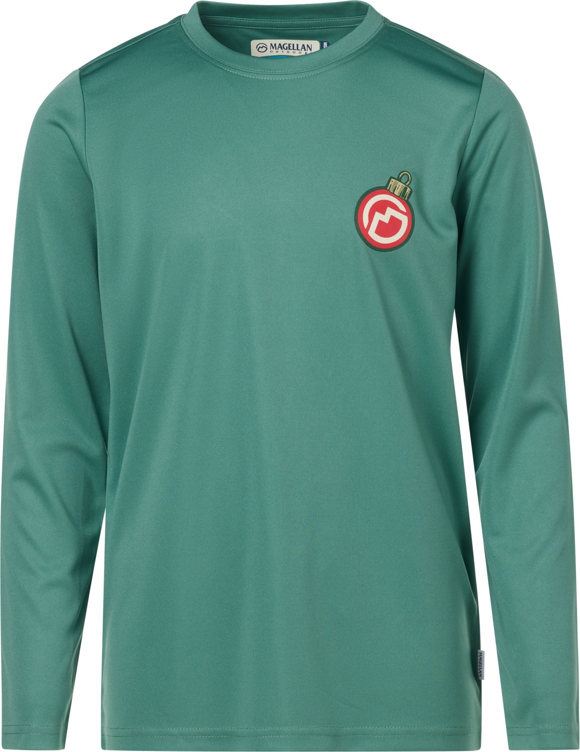 Magellan Outdoors Boys' Holiday Catch GFX Crew Long Sleeve T-shirt