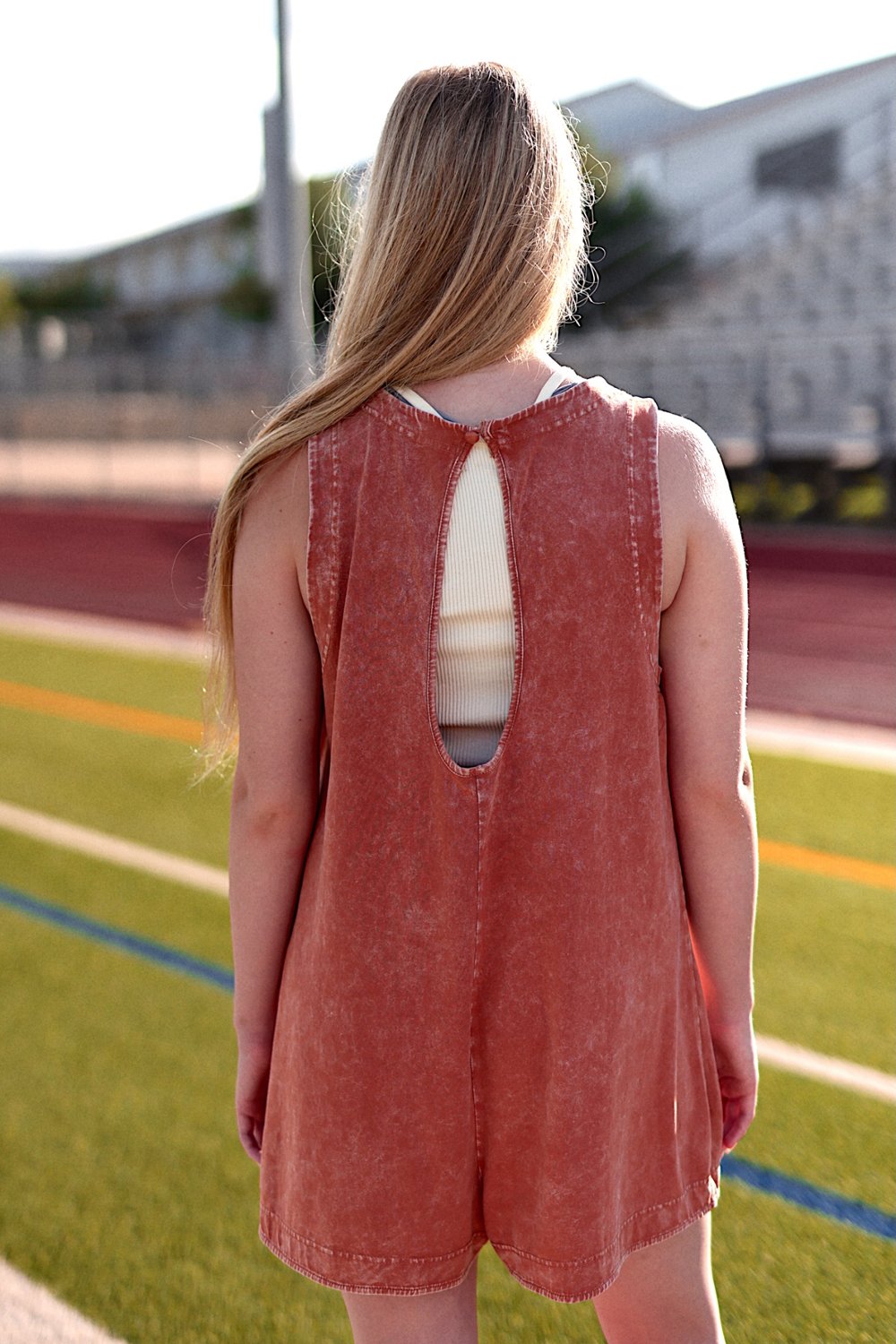 Jadelynn Brooke Girls' Mineral Wash Tailgate Romper - view number 2