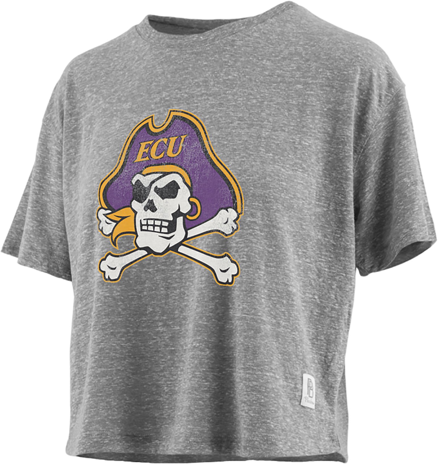 Three Square Women's East Carolina Jasper Knobi Distressed Logo T-shirt