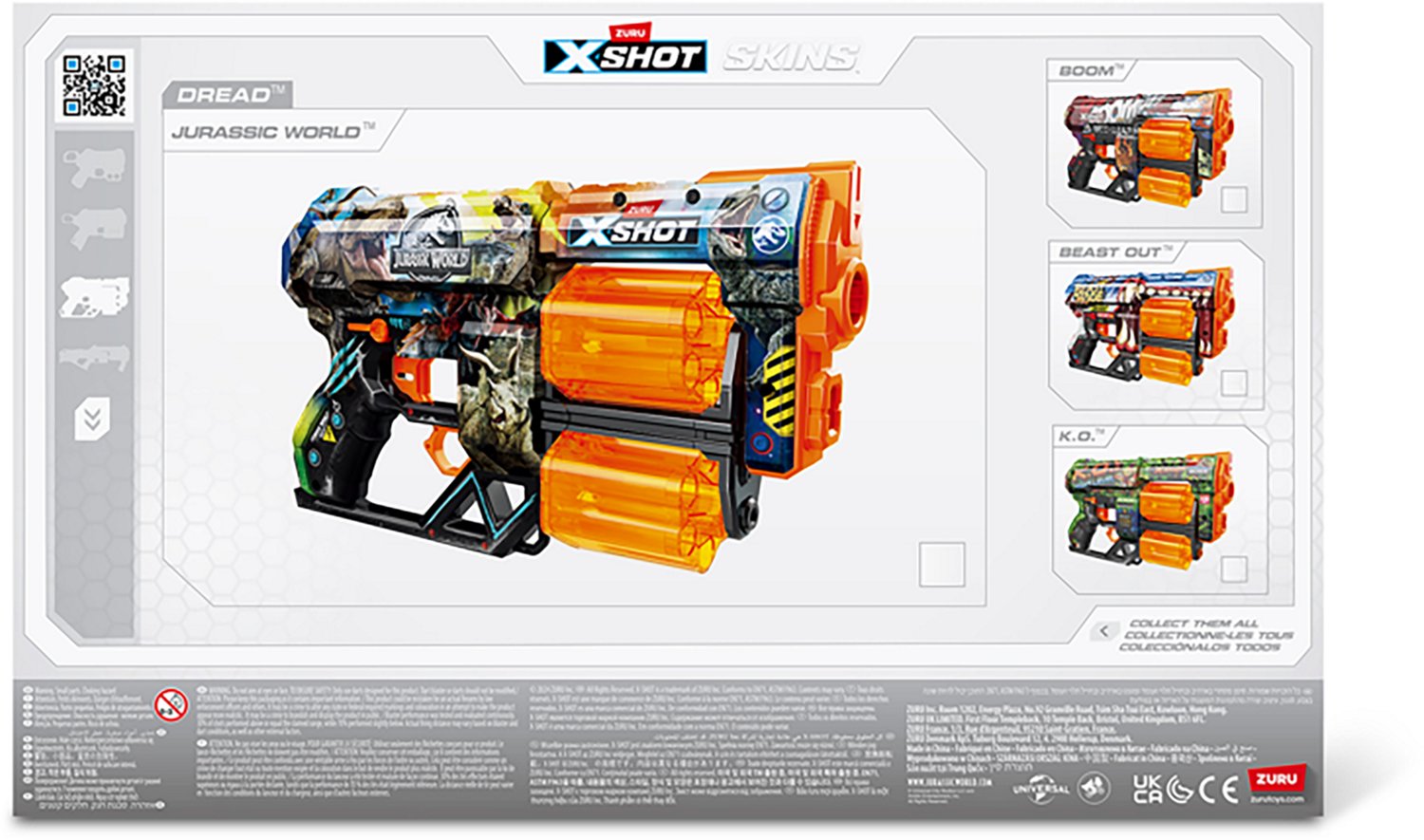 ZURU XSHOT Skins Dread Jurassic Series 1 Blaster