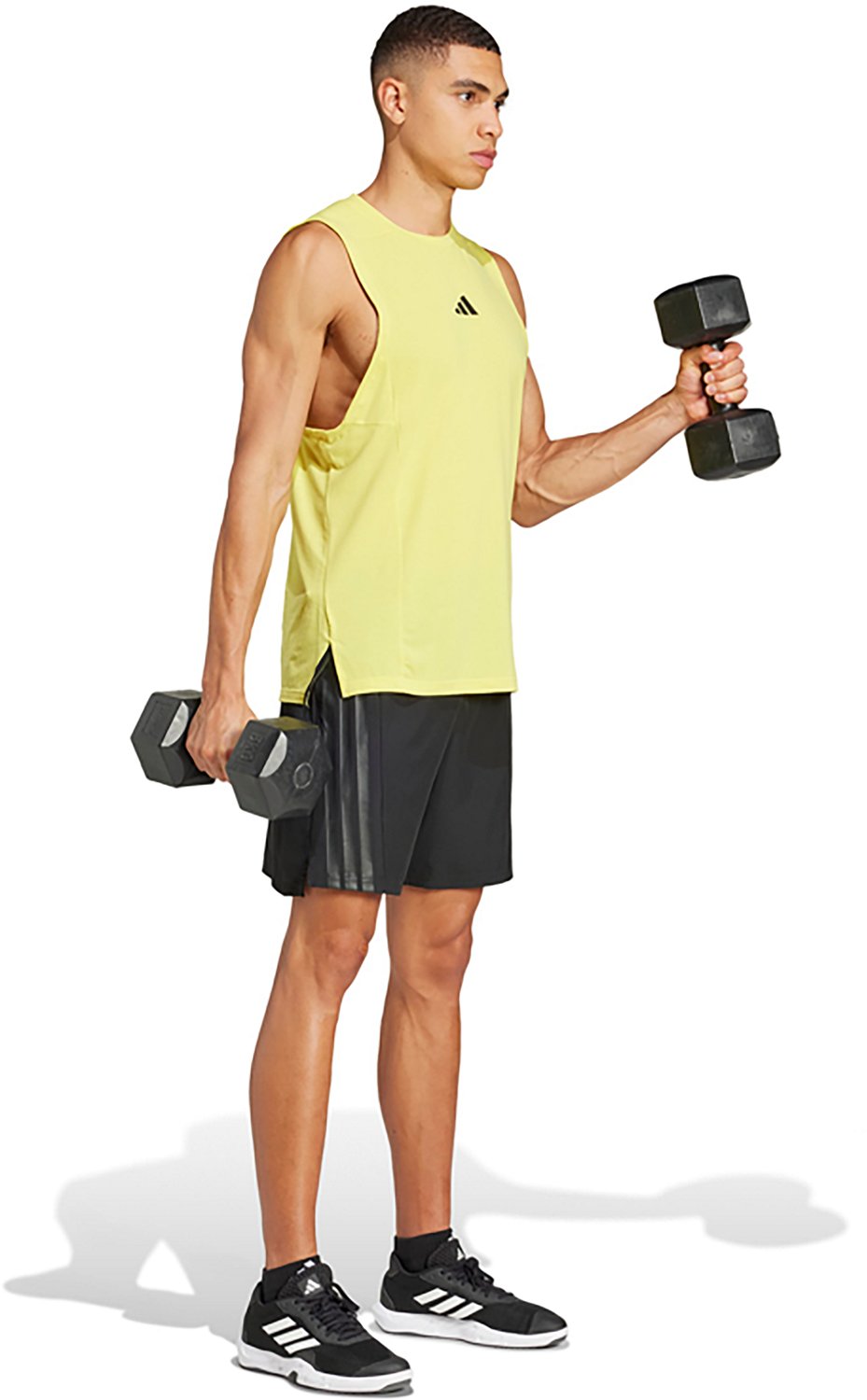 adidas Men's Designed For Training 3-Stripe Shorts 7 in. - view number 5