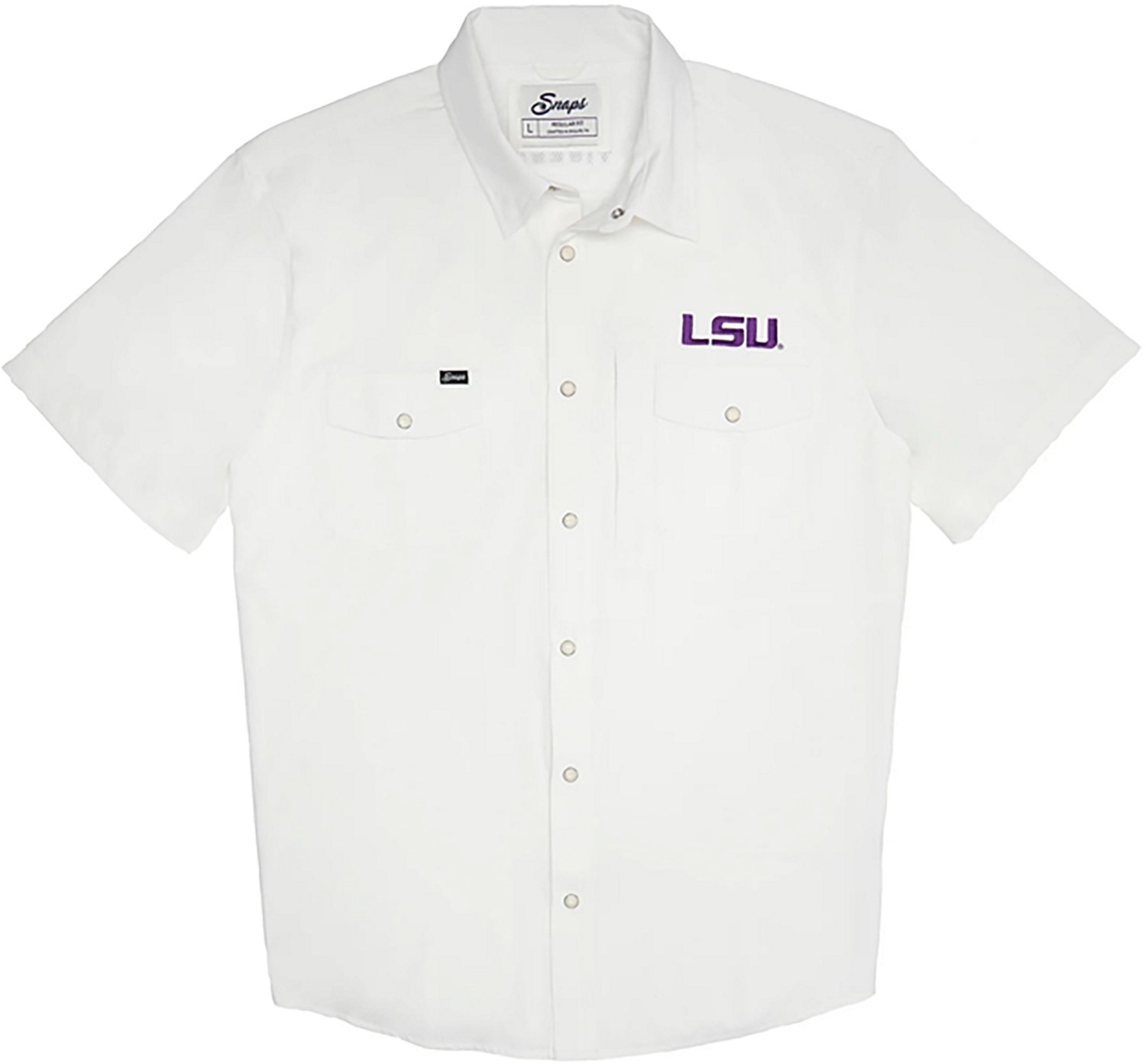 Snaps Clothing Men's Louisiana State University Tigers Tailgater Pearl Snap Fishing Shirt - view number 3