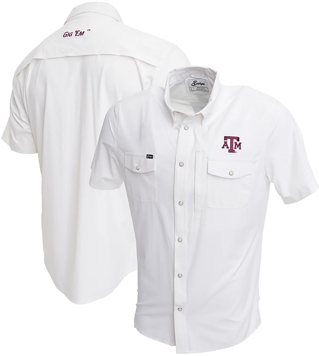 Snaps Clothing Men's Texas A&M Aggies Tailgater Pearl Snap Fishing Shirt