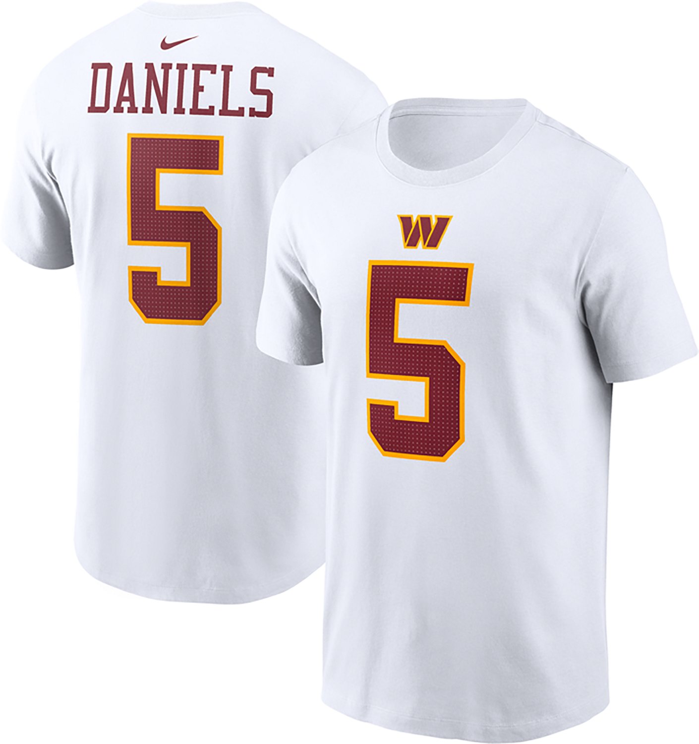 Nike Men's Jayden Daniels Washington Commanders Alt Name and Number Short Sleeve T-shirt
