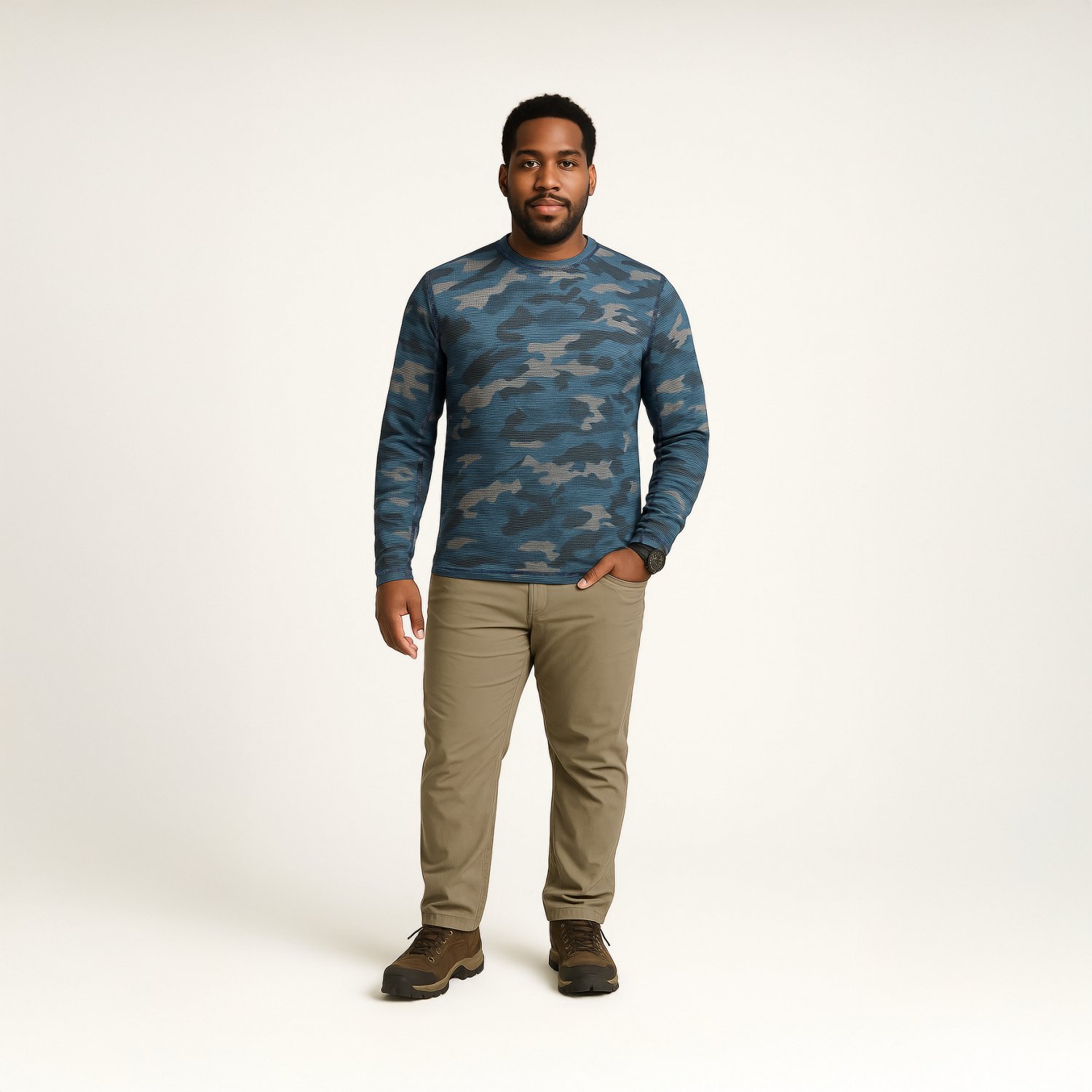 Magellan Outdoors Men's Base Camp Thermal Long Sleeve Crew Shirt - view number 2