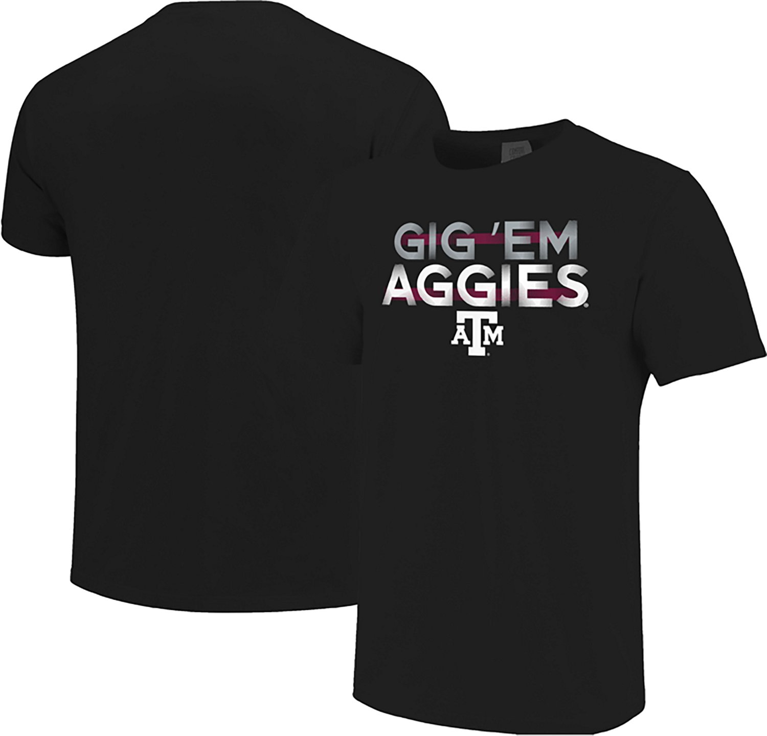 Image One Men's Texas A&M Gig Em Lines T-shirt - view number 3