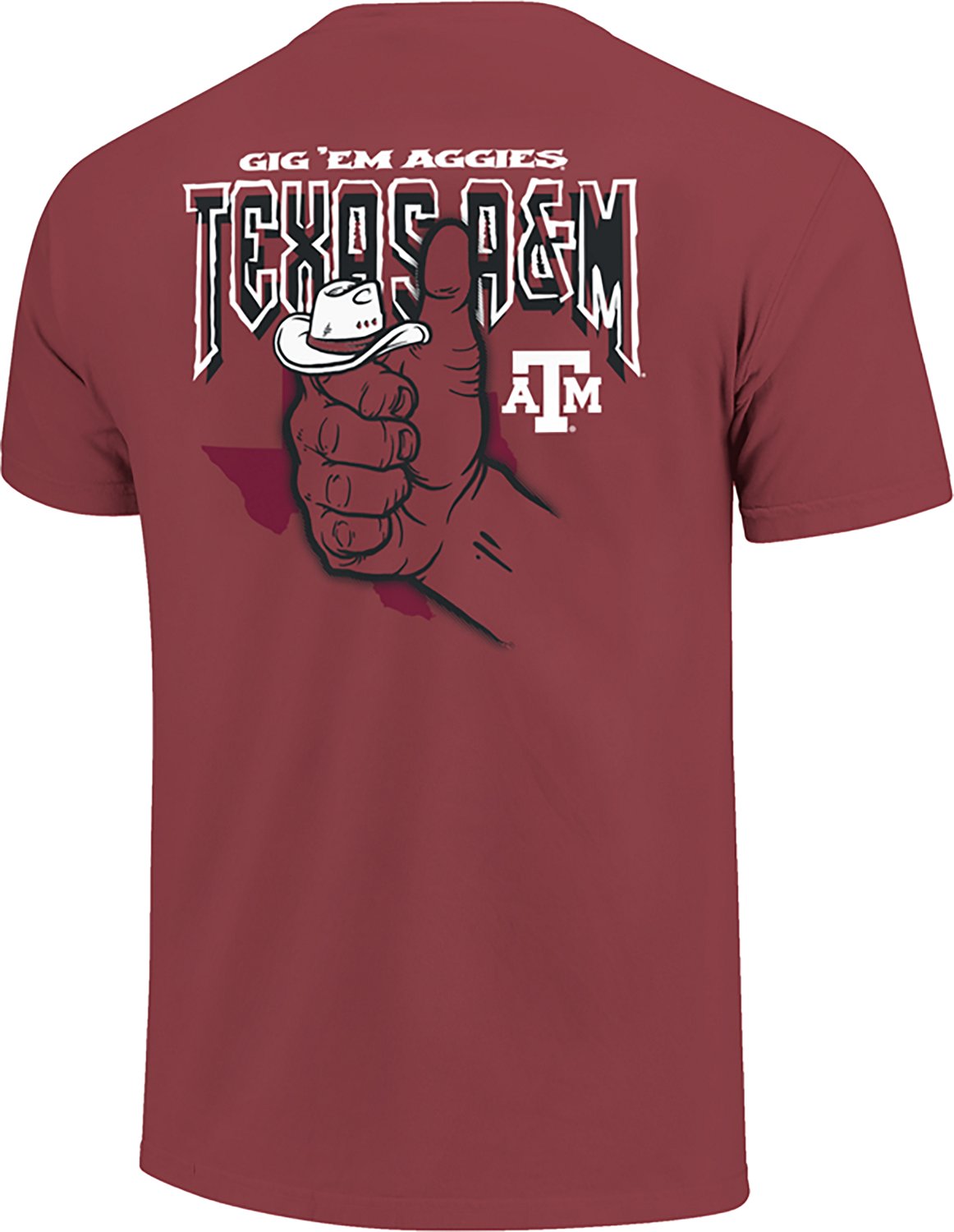 Image One Men's Texas A&M Cowboy Hat Hand Sign DS T-shirt - view number 3