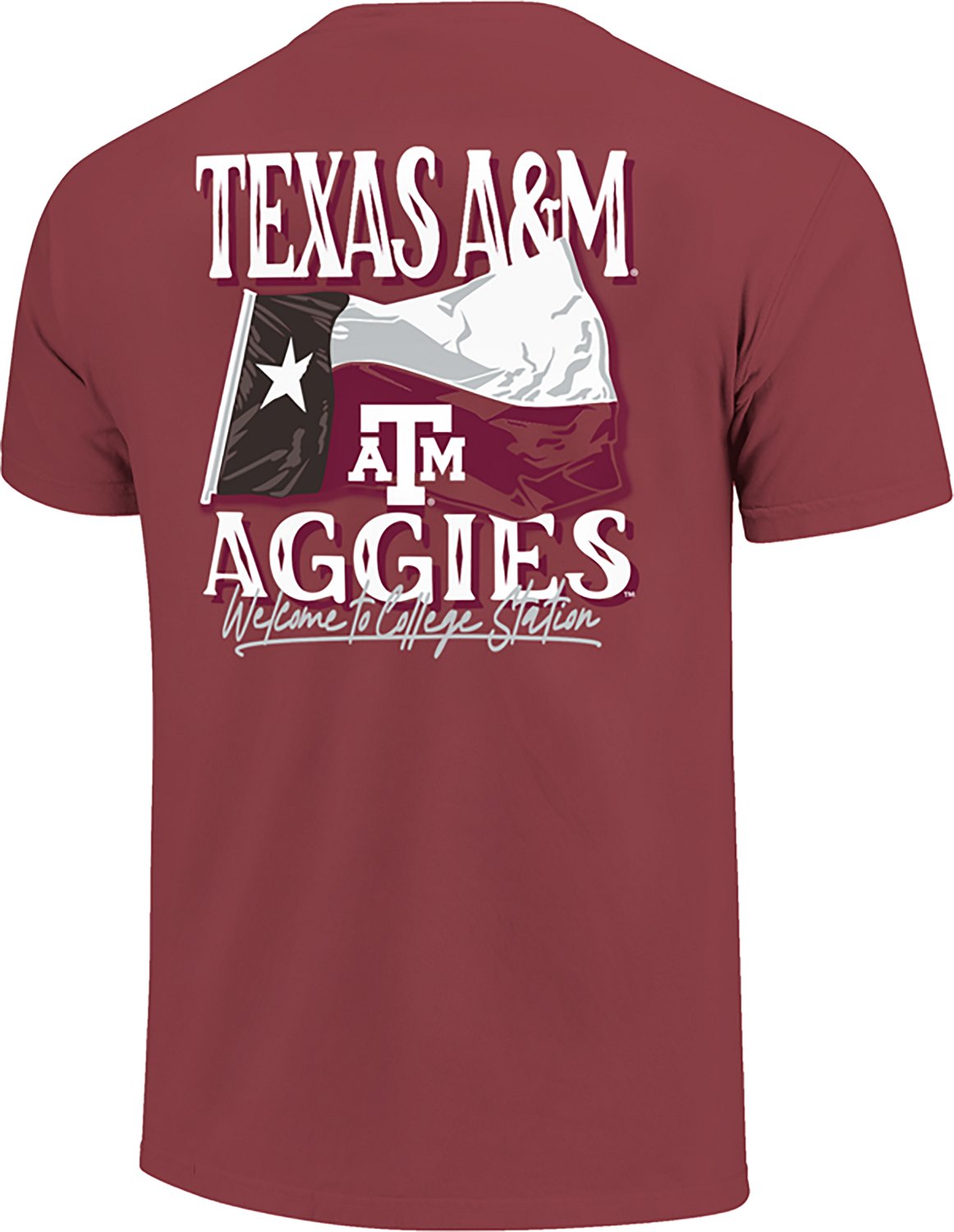 Image One Men's Texas A&M State Flag Welcome DS T-shirt - view number 3