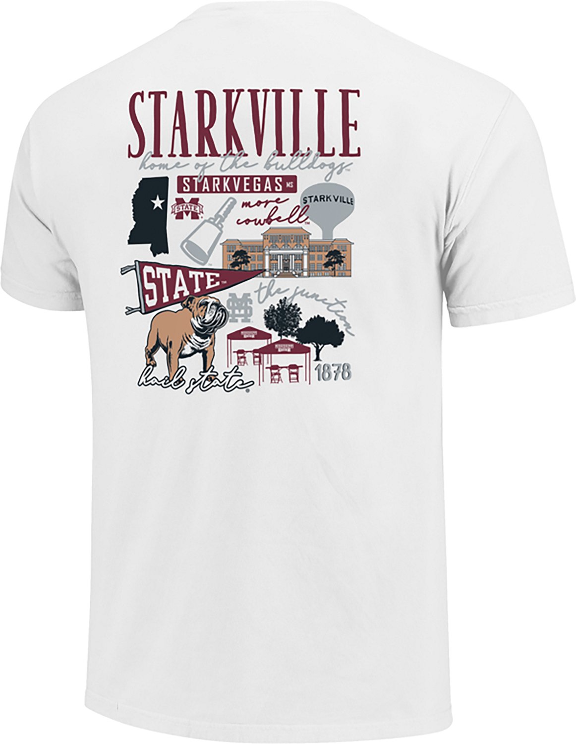Image One Men's Mississippi State Campus Poster DS T-shirt - view number 3