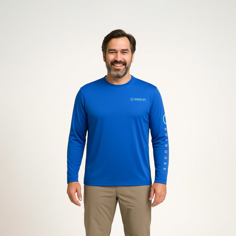 Magellan Outdoors Men's Casting Crew Core Graphic Long Sleeve T-Shirt-image