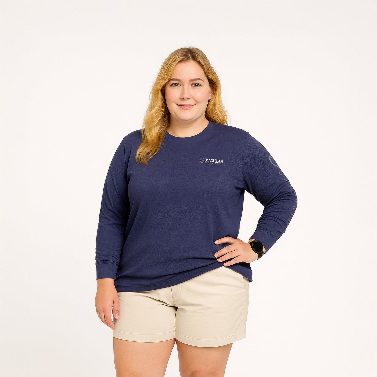 Magellan Outdoors Women's Grotto Falls Plus Size Long Sleeve T-shirt - view number 1