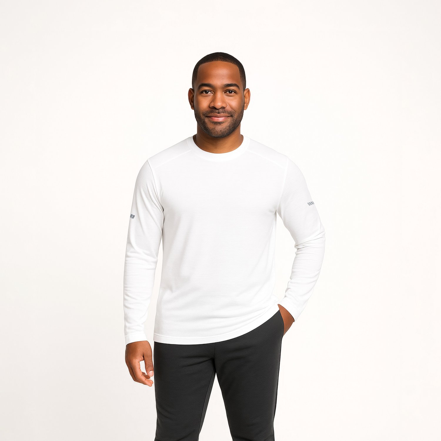 BCG Men's Run Jacquard Digi Long Sleeve T-shirt
