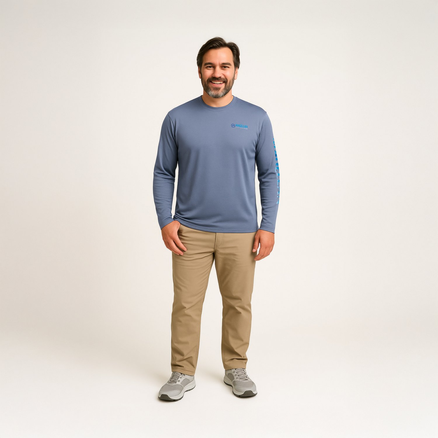 Magellan Outdoors Men's Casting Crew Long Sleeve T-shirt                                                                         - view number 2