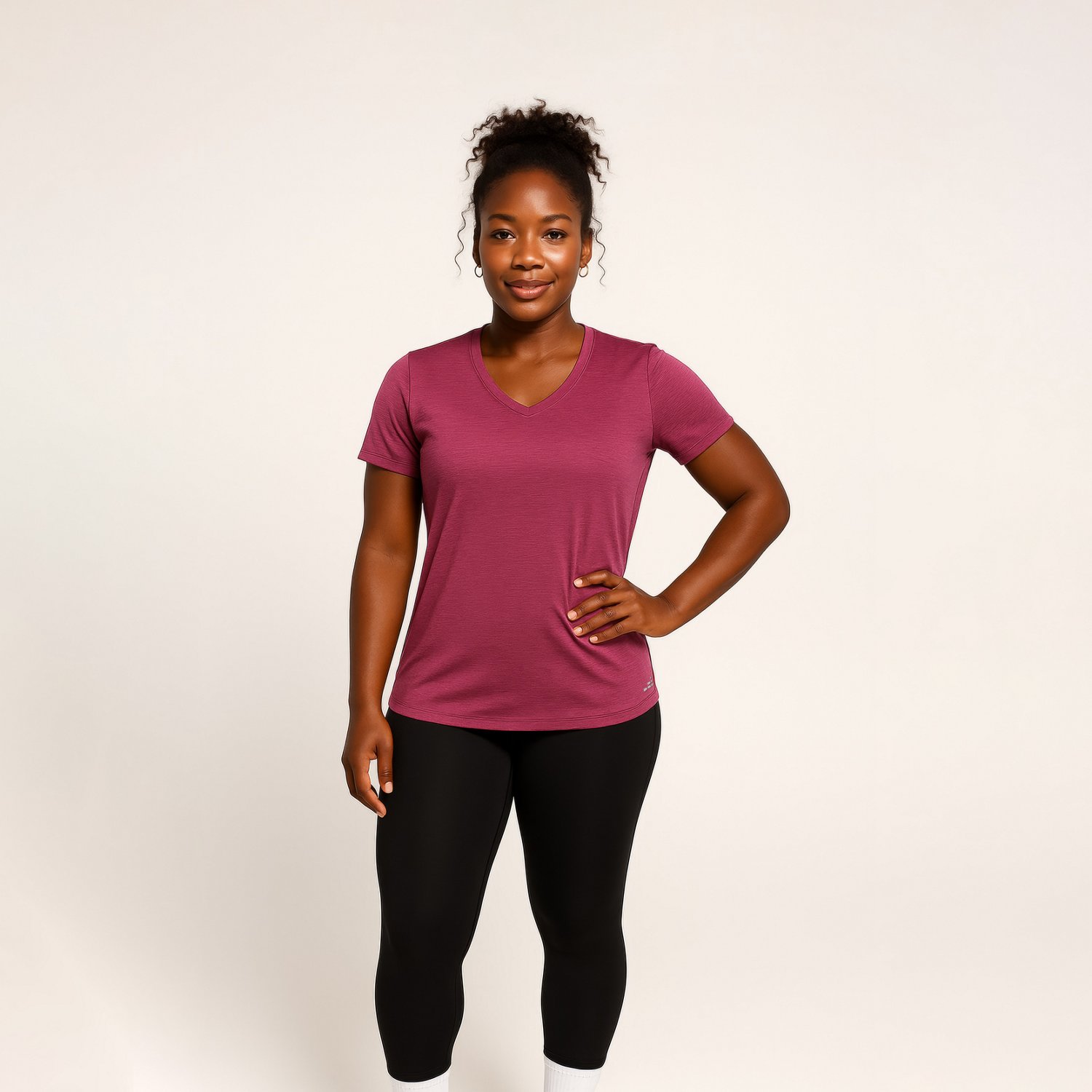 BCG Women's Turbo Melange V-neck T-shirt - view number 2