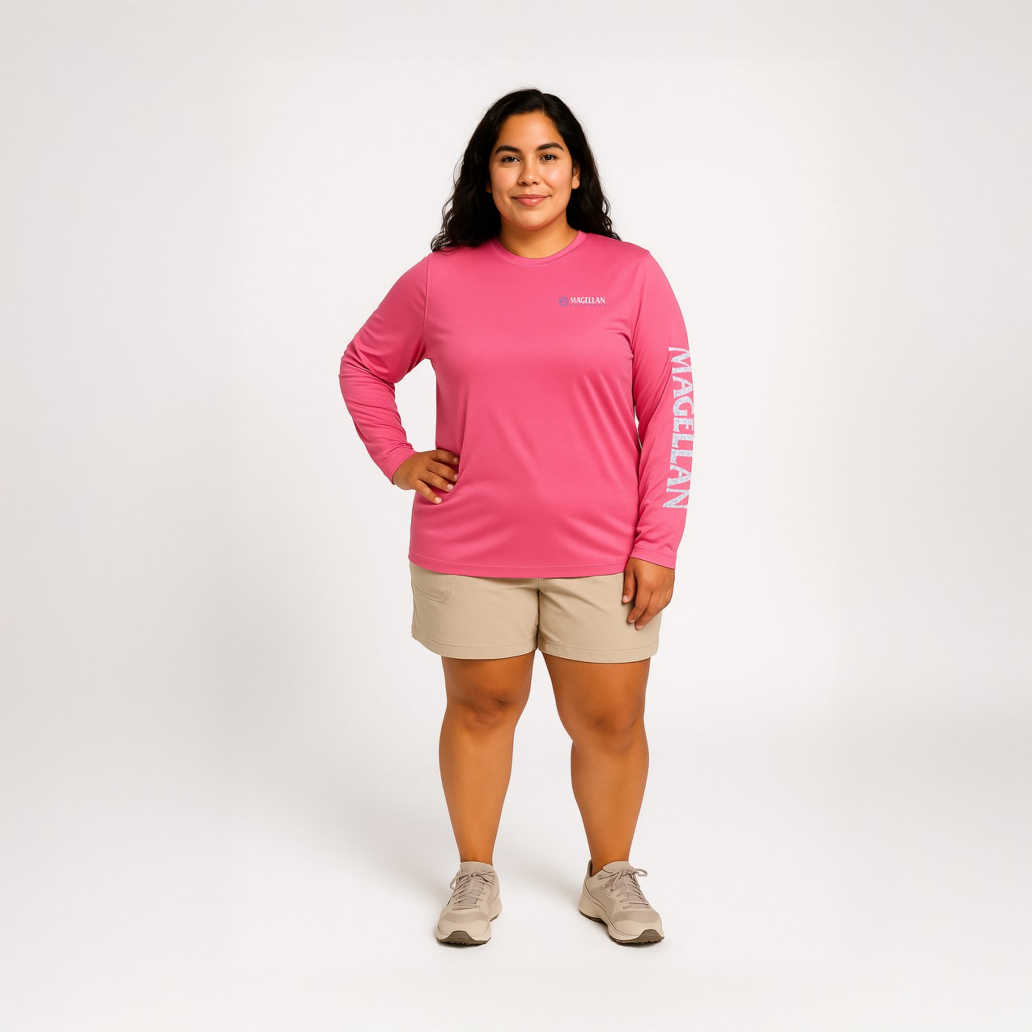 Magellan Women's Plus Size Caddo Lake Logo Long Sleeve T-shirt                                                                   - view number 2