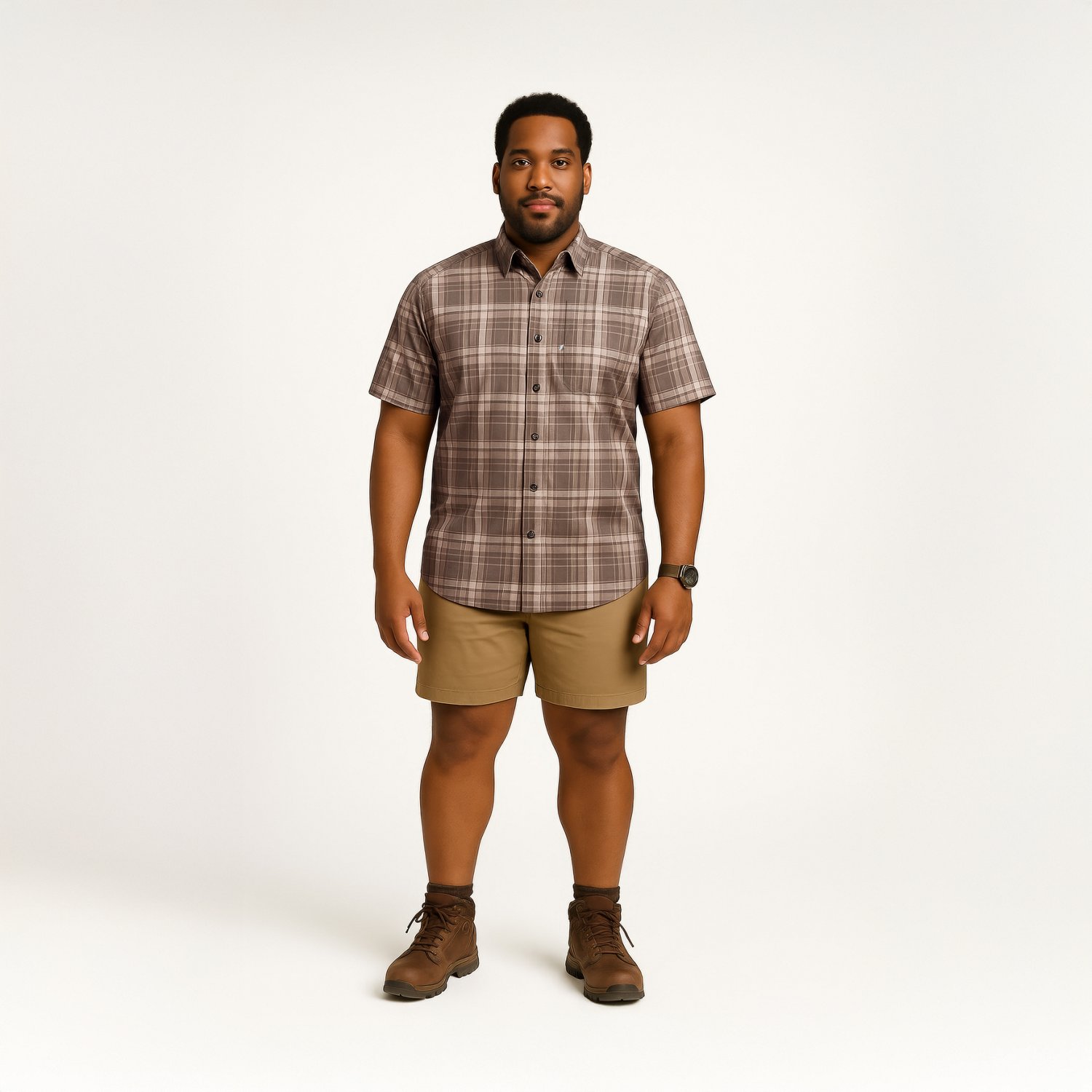 Magellan Outdoors Men's Hickory Canyon Plaid Short Sleeve Shirt                                                                  - view number 2