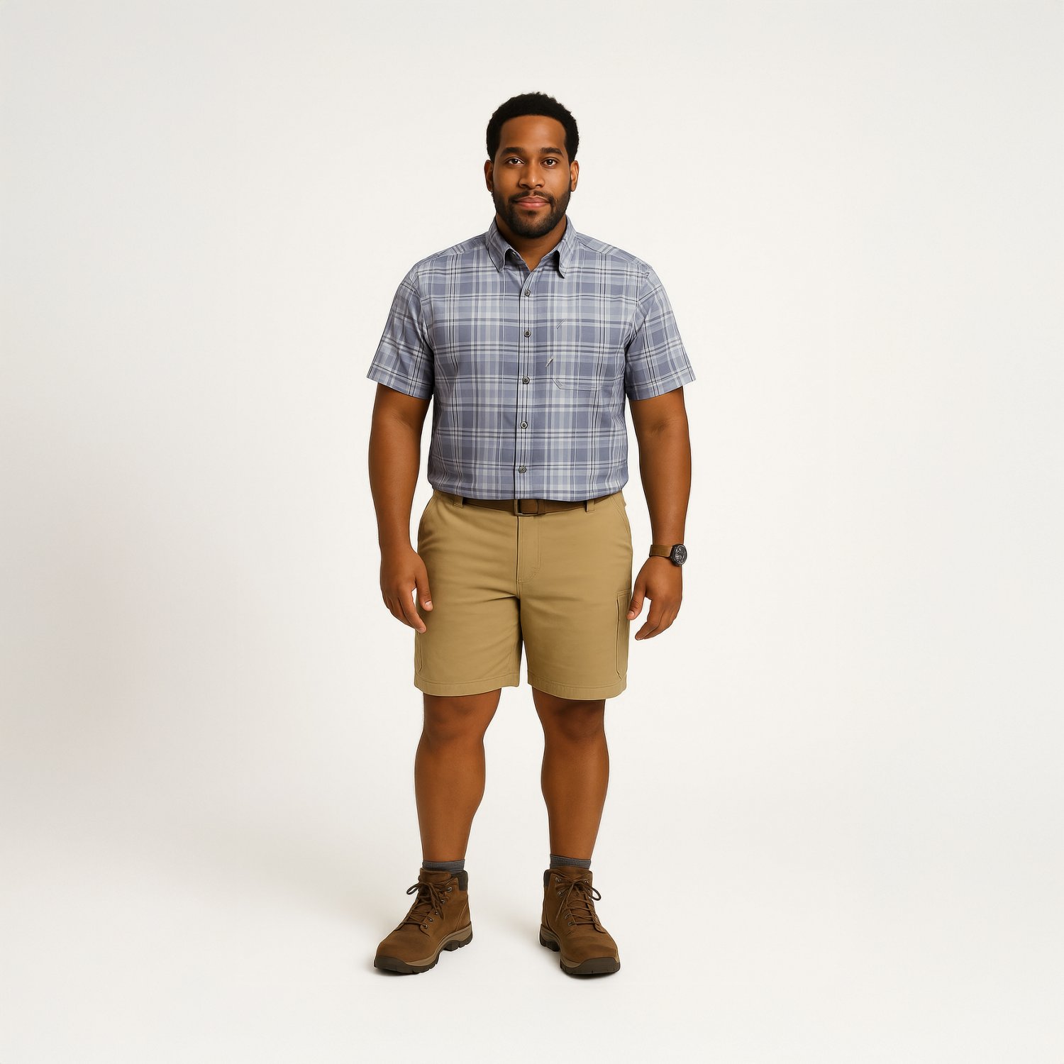 Magellan Outdoors Men's Hickory Canyon Plaid Short Sleeve Shirt                                                                  - view number 6