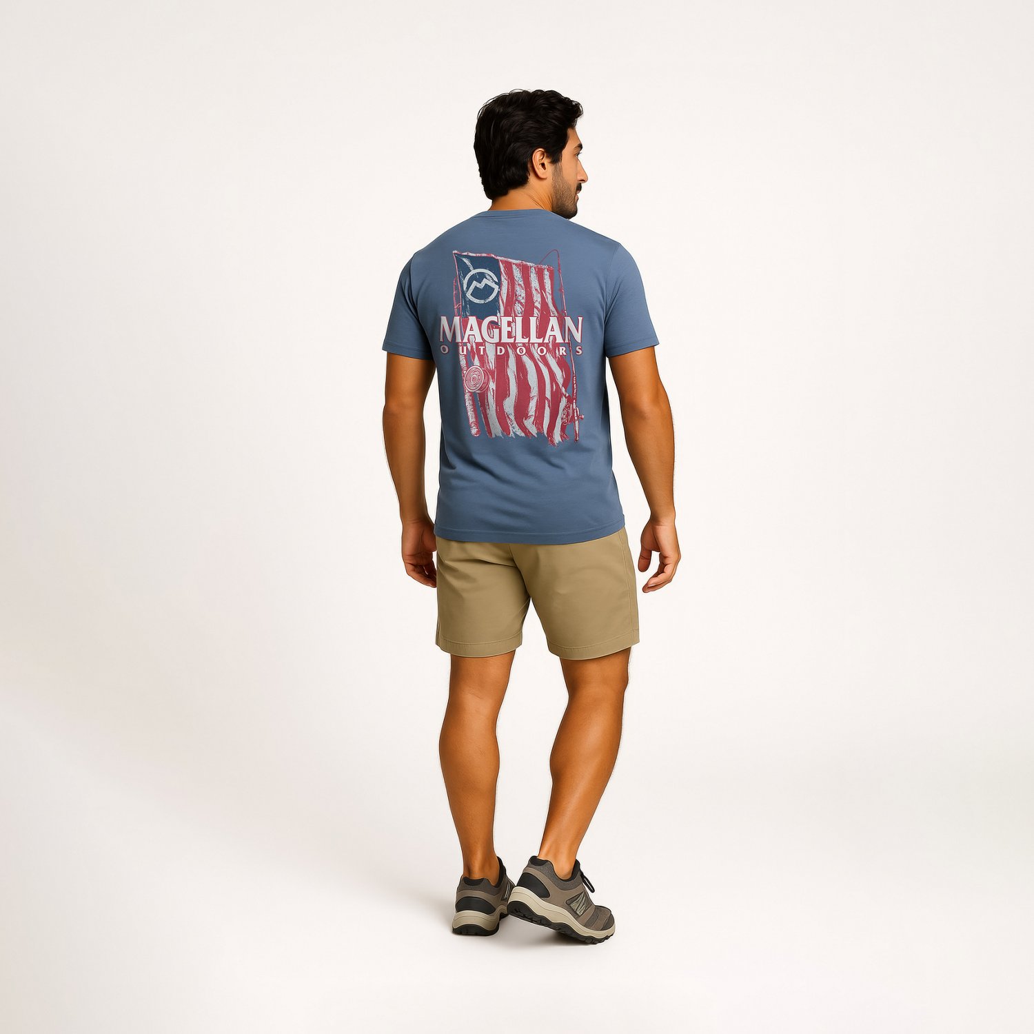 Magellan Outdoors Men's Fishing Rod Flag T-shirt - view number 3