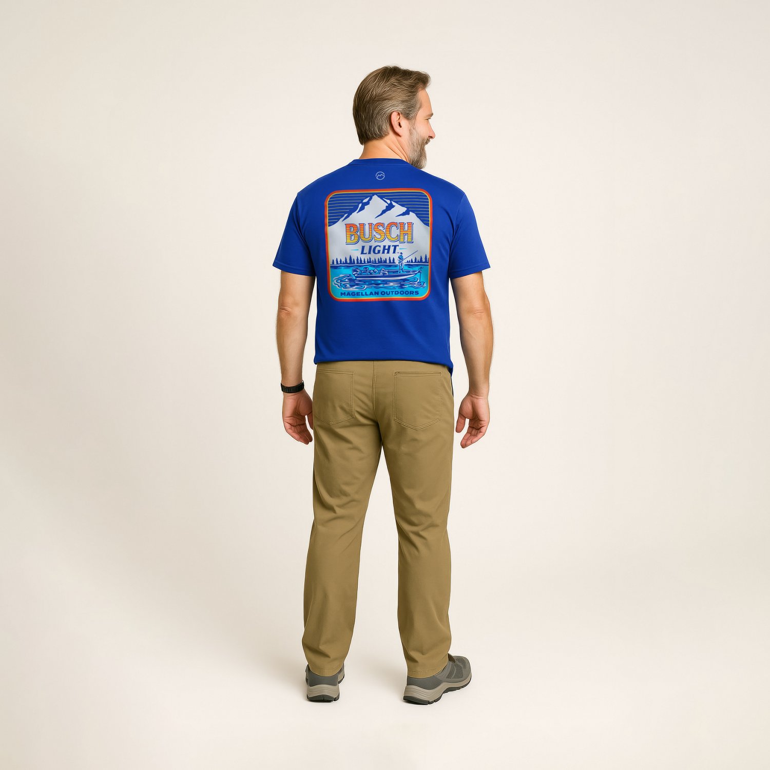 Magellan Outdoors Men's Busch Light Bass Boat Short Sleeve Graphic T-shirt                                                       - view number 3