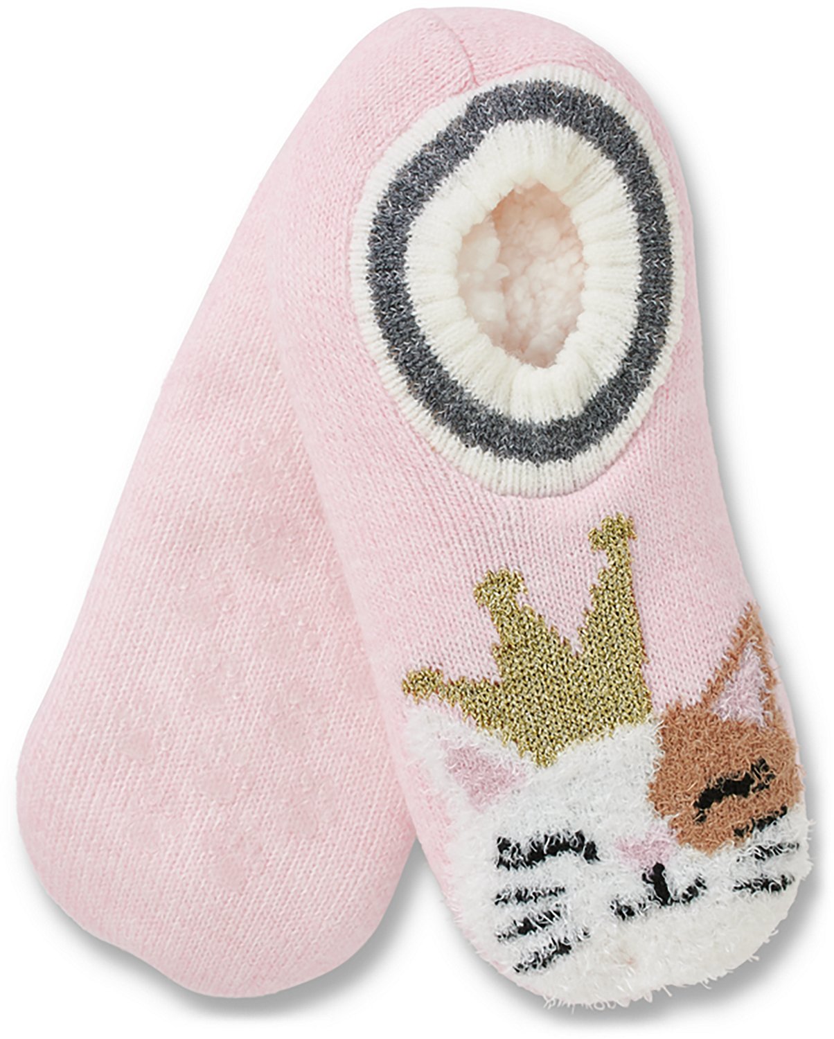 Magellan Outdoors Girls' Sweatercuff Metallic Cat Lodge Slippers - view number 4