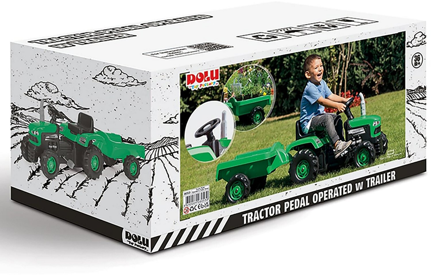 Dolu Pedal Operated Tractor with Trailer - view number 5