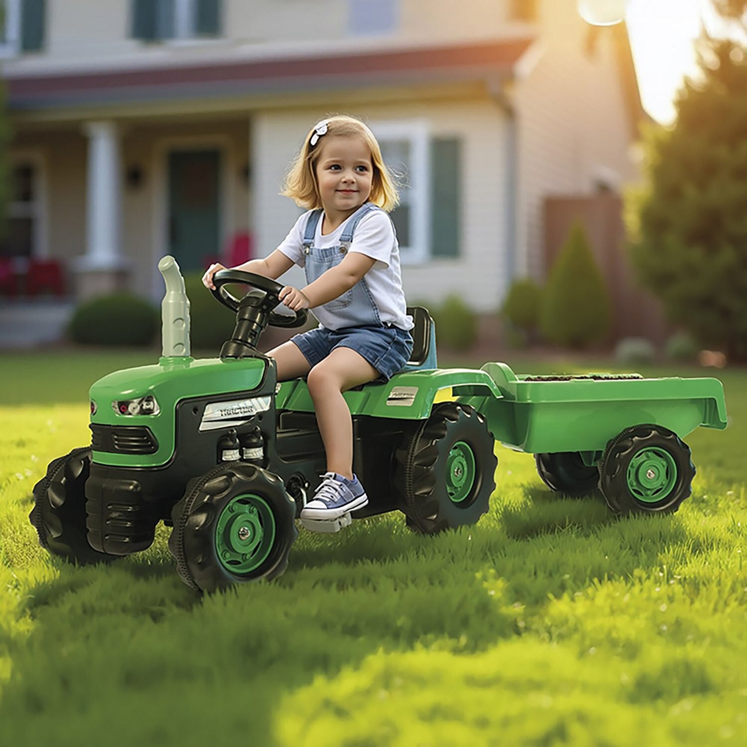 Dolu Pedal Operated Tractor with Trailer - view number 7