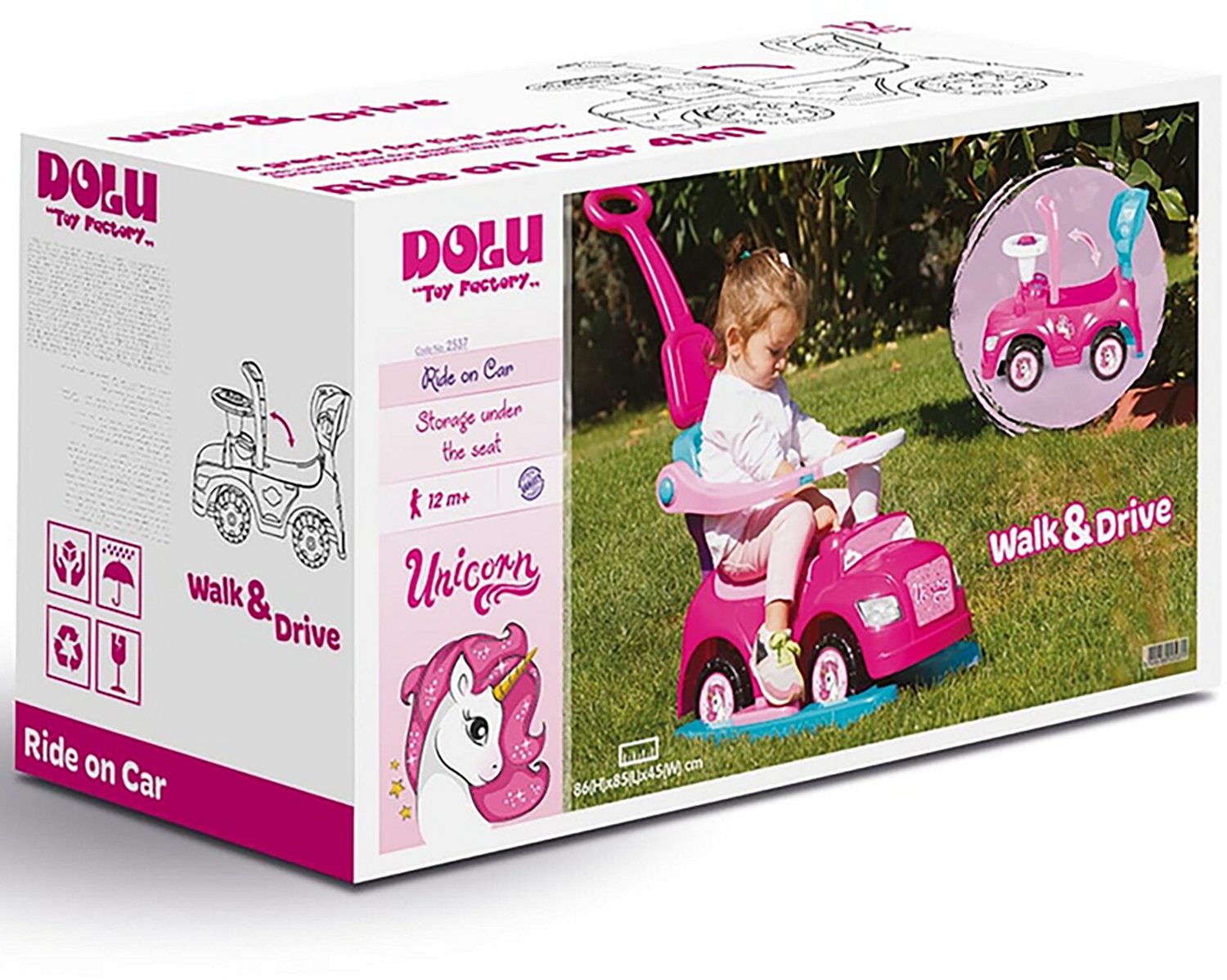 Dolu 4-in-1 Walk and Drive Unicorn Ride On Car - view number 7