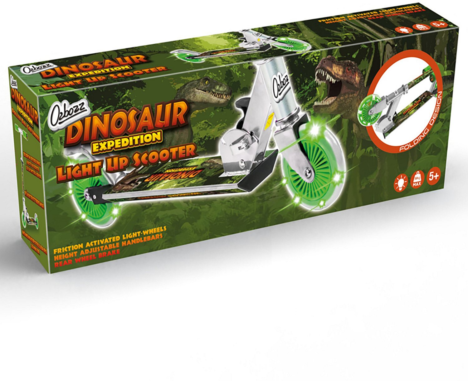 Ozbozz Dinosaur Scooter with Light-Up Wheels - view number 6