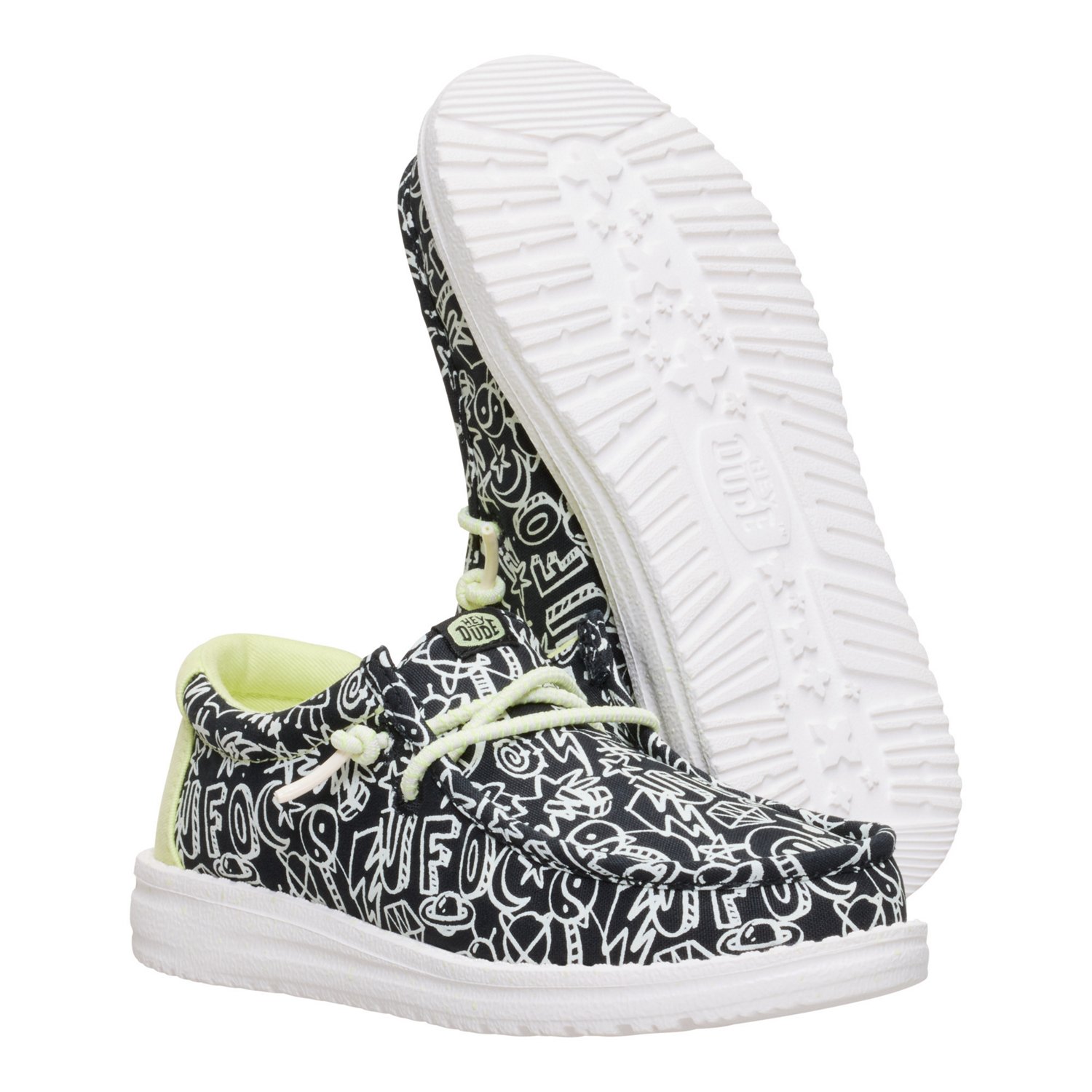 HEYDUDE Boys' Wally Space Glow Shoes - view number 6