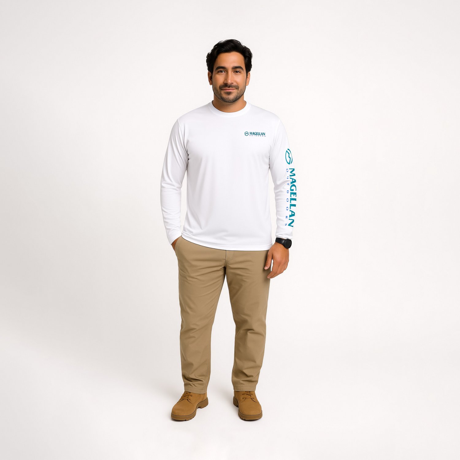 Magellan Outdoors Men's Casting Crew Core Graphic Long Sleeve T-shirt                                                            - view number 2