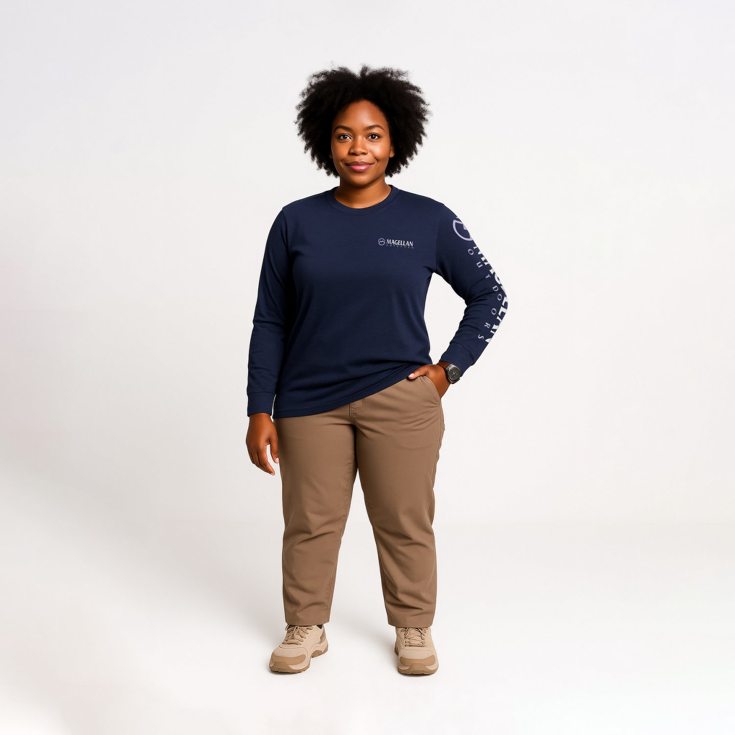 Magellan Outdoors Women's Grotto Falls Plus Size Long Sleeve T-shirt - view number 2