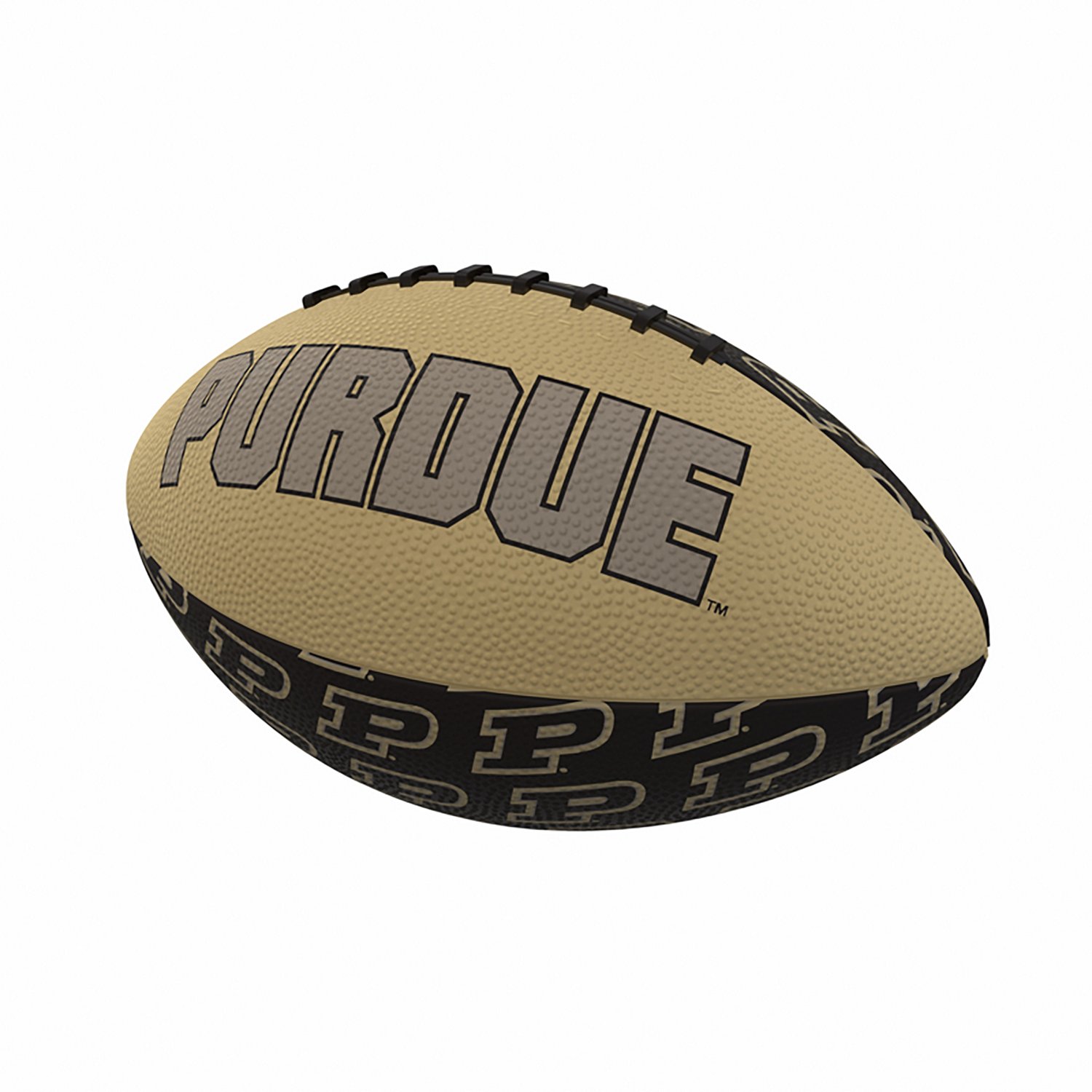 Logo Brands Purdue Repeating Mini-Size Rubber Football