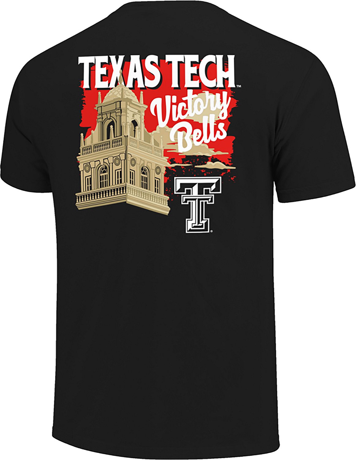 Image One Men's Texas Tech Bell Tower Sunset DS T-shirt - view number 3