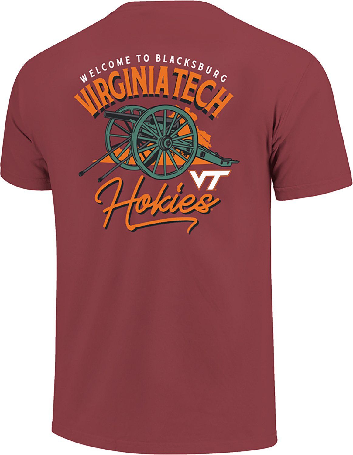 Image One Men's Virginia Tech Arc Script Cannon DS T-shirt - view number 2