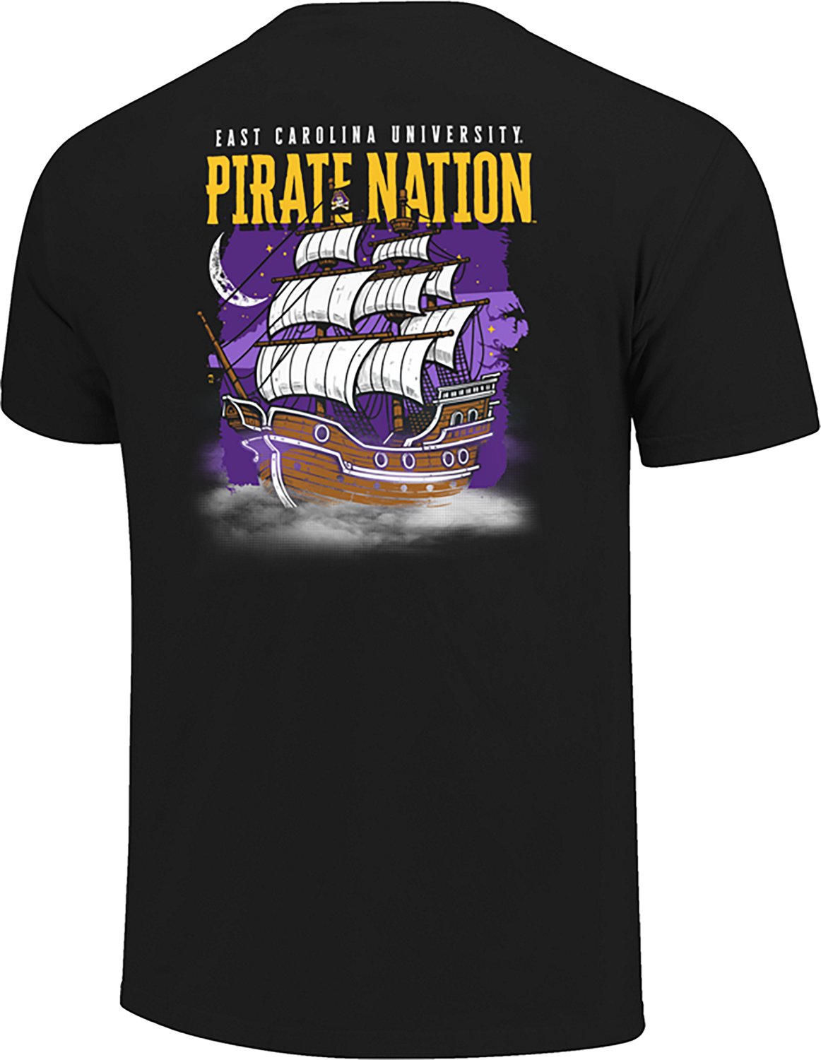 Image One Men's East Carolina Rolling Fog Pirate Ship DS T-shirt - view number 3