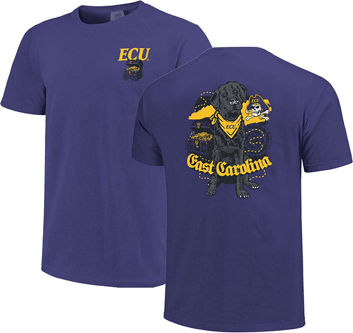 Image One Men's East Carolina Dogs Map It Out DS T-shirt