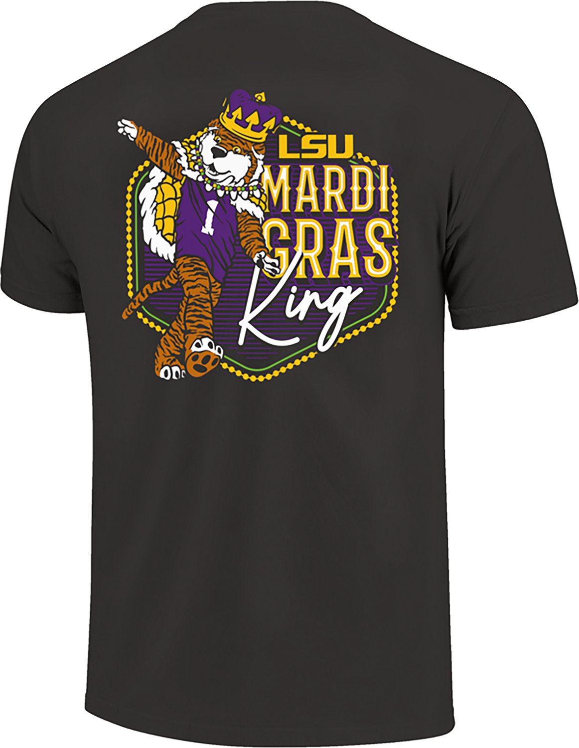Image One Men's LSU Mardi Gras King DS T-shirt - view number 3