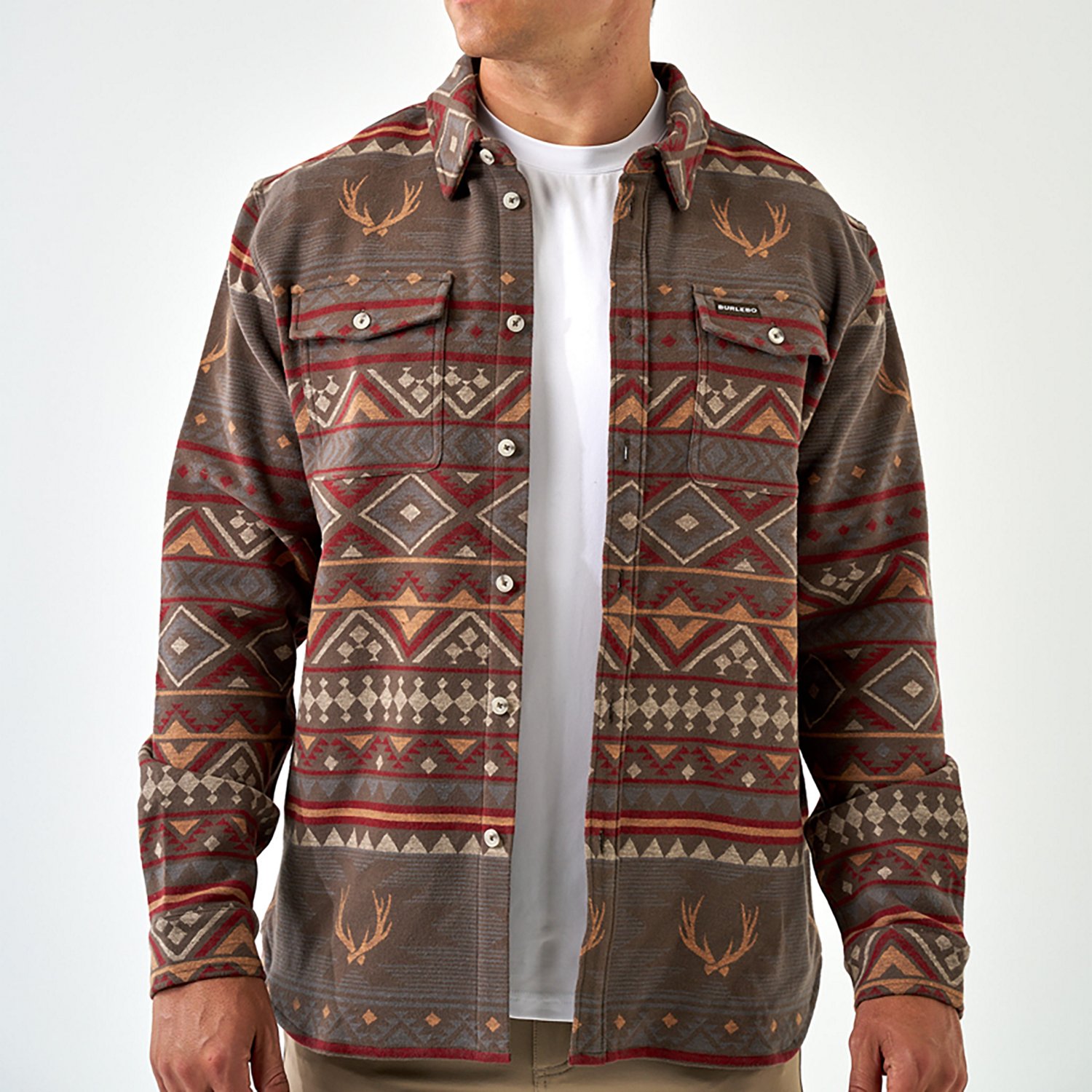 Burlebo Men's Vintage Heavyweight Flannel Shirt - view number 6