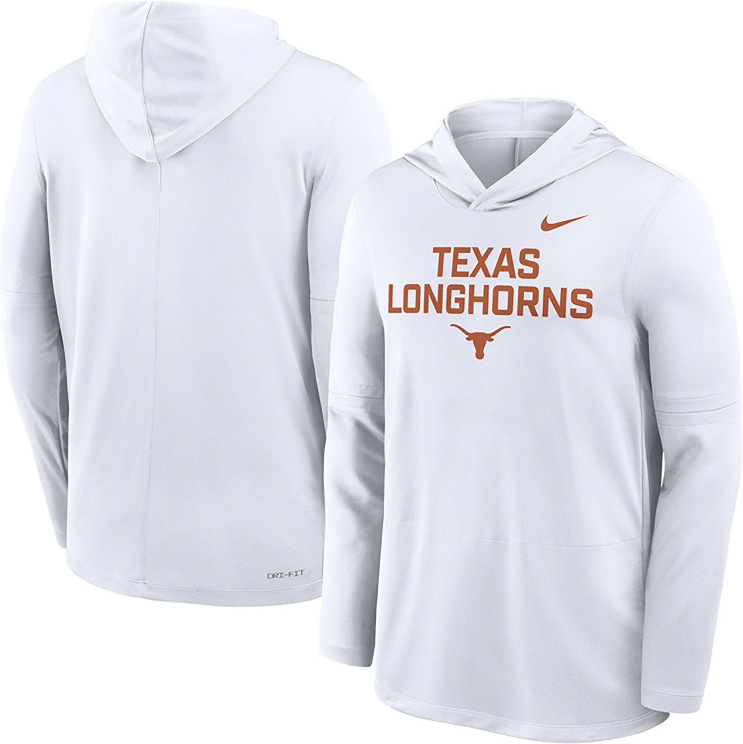 Nike Men's Texas Dri-FIT Team Over Logo LWT Long Sleeve Hoodie Top