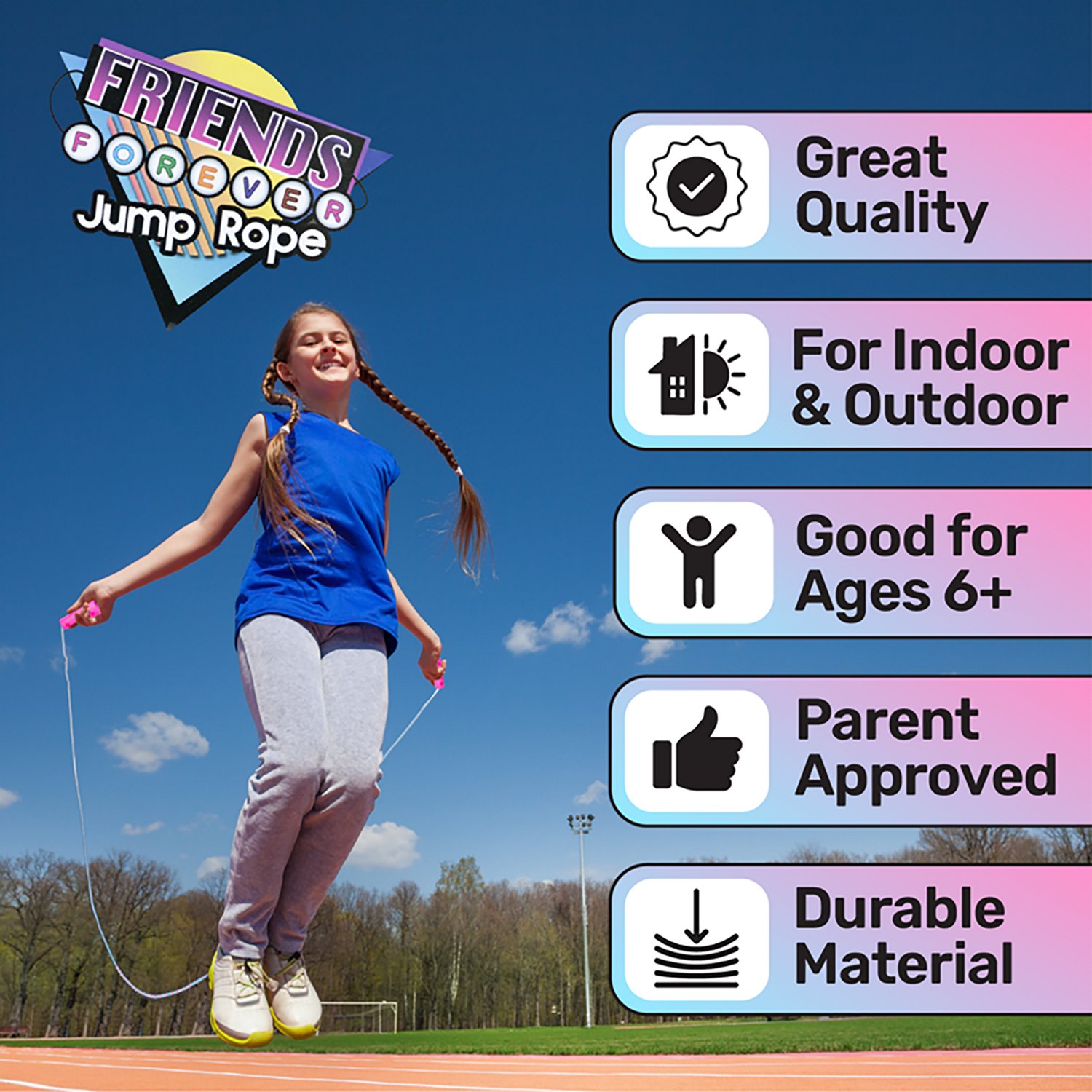 Kess Kids' Friendship Bracelet Jump Rope