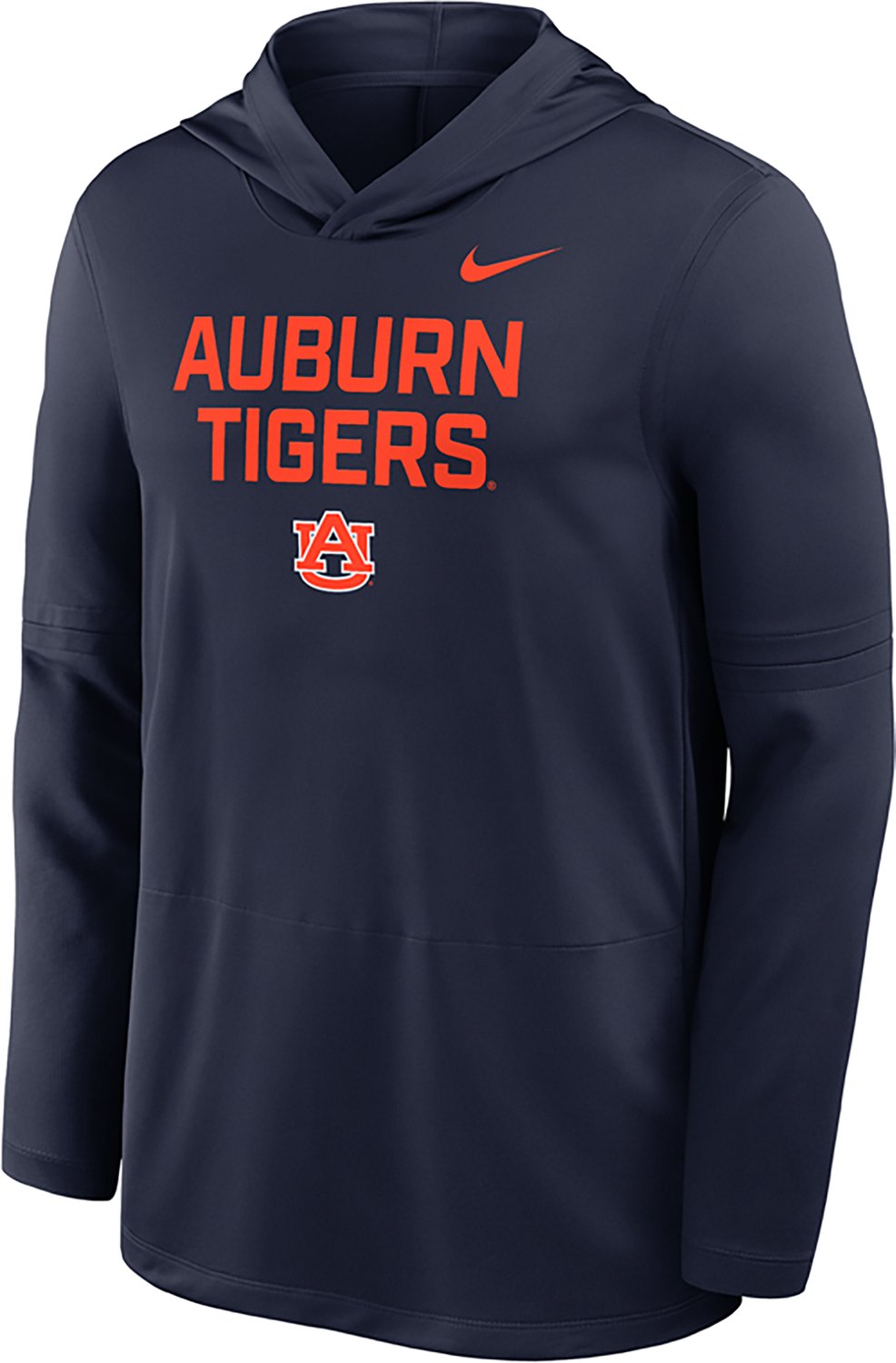Nike Men's Auburn Dri-FIT Team Over Logo LWT Long Sleeve Hoodie Top - view number 2