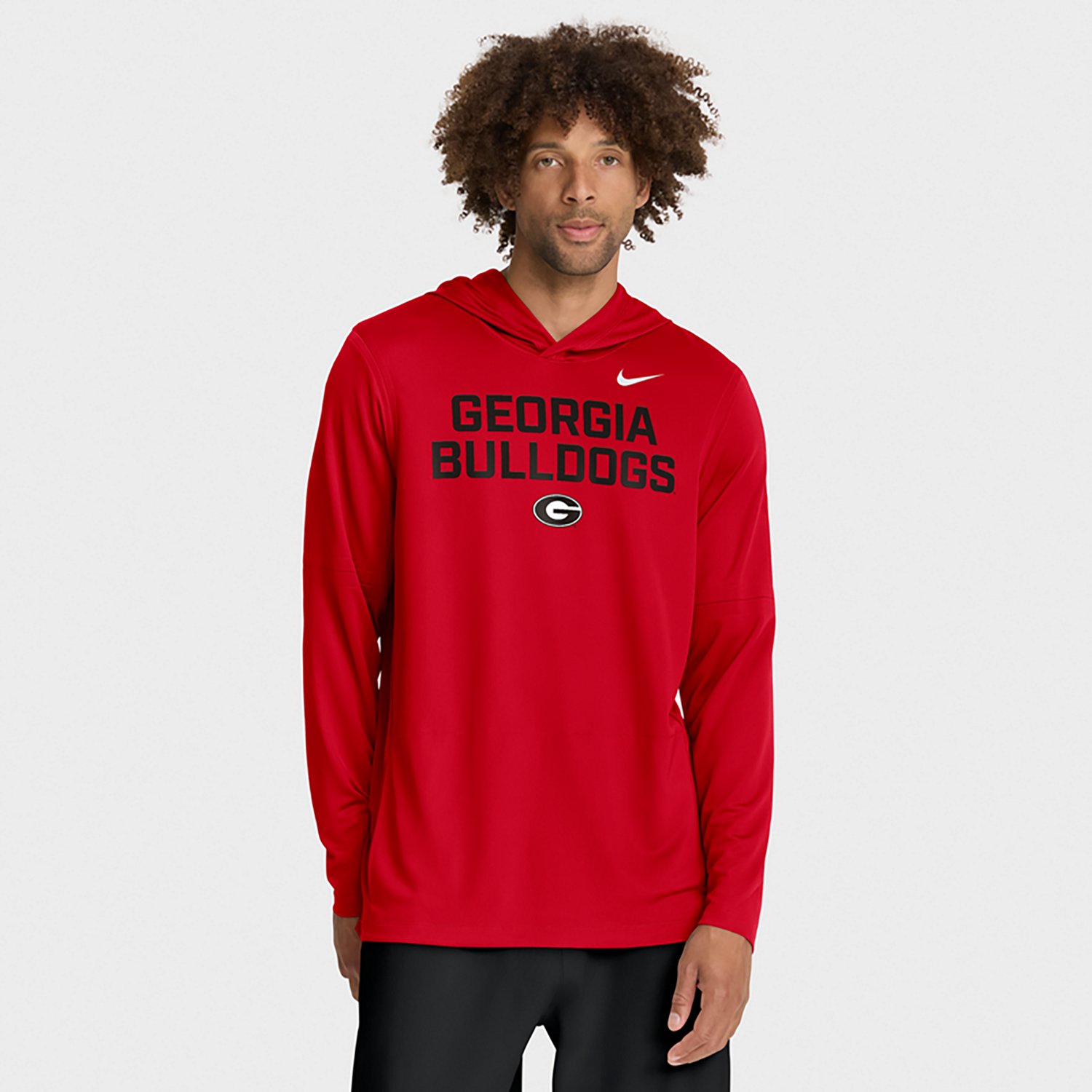 Nike Men's Georgia Dri-FIT Team Over Logo LWT Long Sleeve Hoodie Top - view number 4