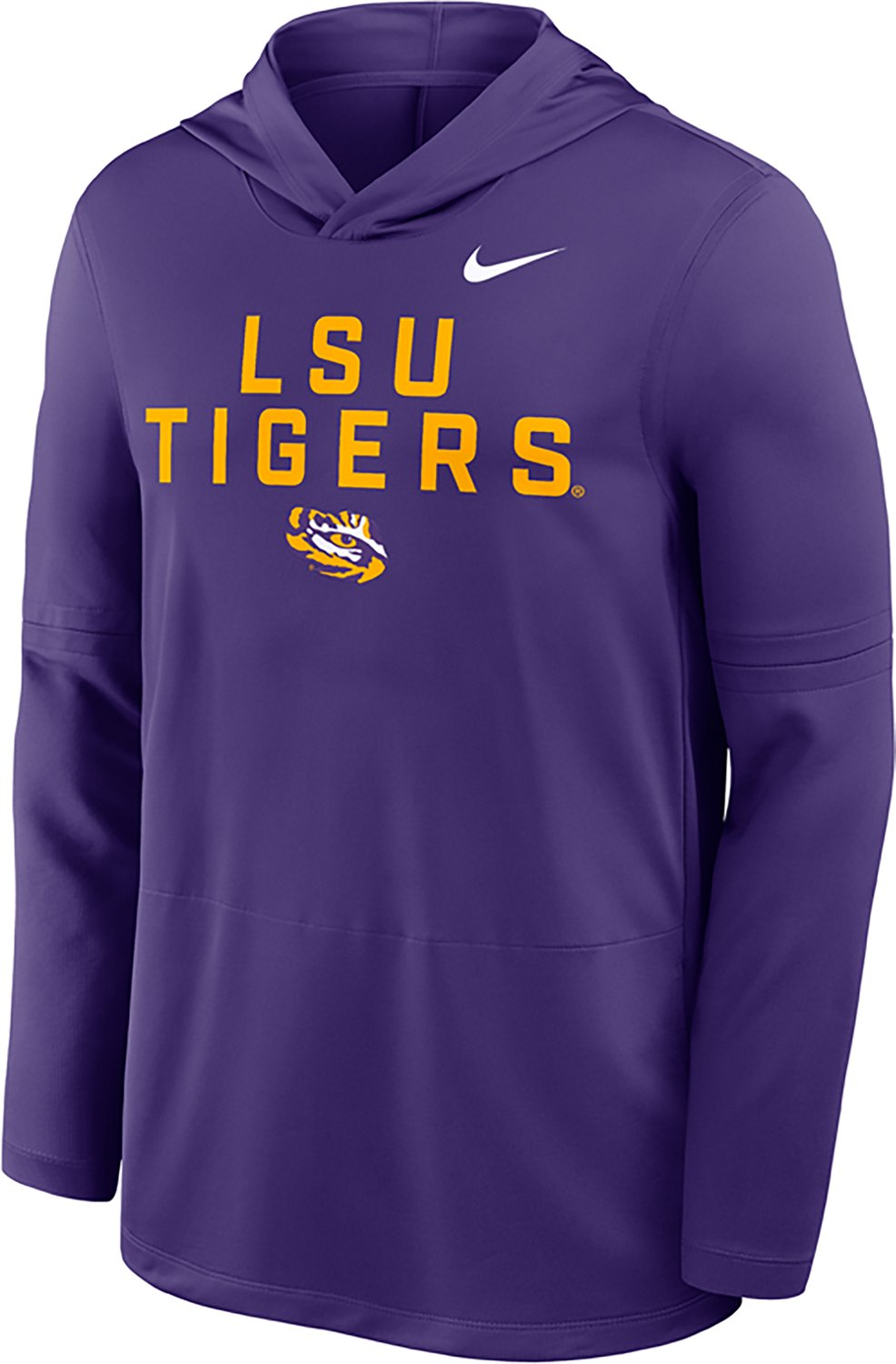 Nike Men's LSU Dri-FIT Team Over Logo LWT Long Sleeve Hoodie Top - view number 2